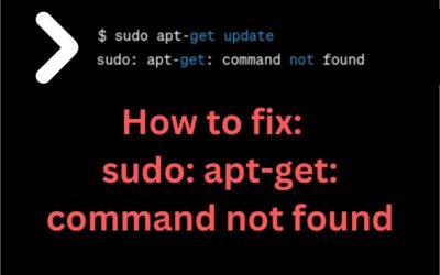 How to Resolve: Sudo apt-get Command Not Found