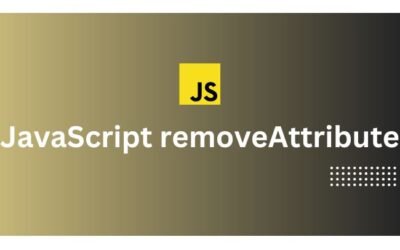 JavaScript removeAttribute explained with examples