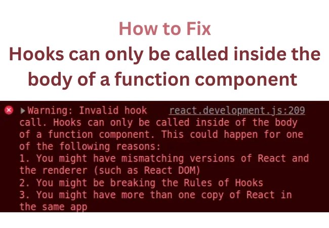 Hooks can only be called inside the body of a function component