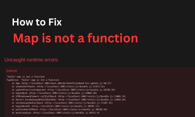 Map is not a function Error in JavaScript