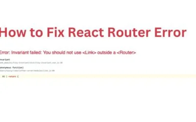 How to Fix “You should not use Link outside a Router”: A Simple Guide