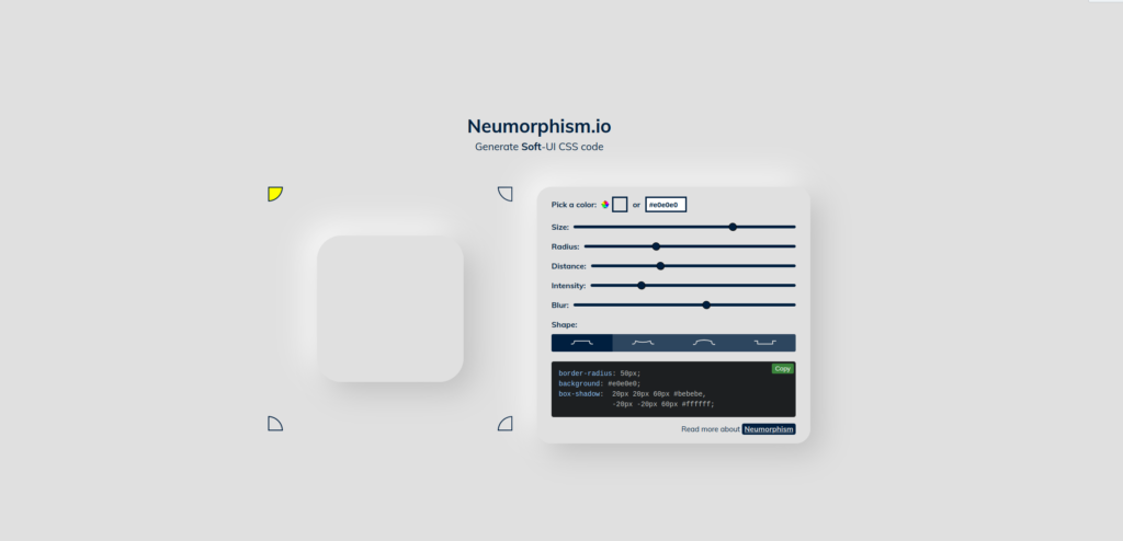 CSS Tools: Neumorphism
